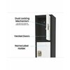 Adiroffice Large 4 Door Locker, Black Body With White Doors ADI629-204-B-W
